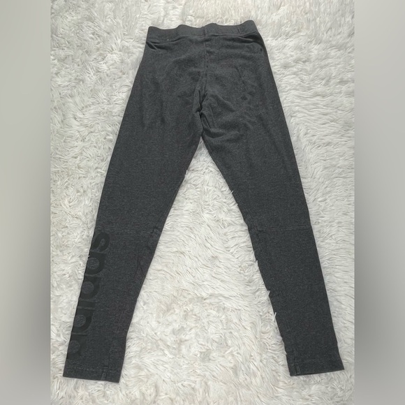 Adidas | Women's Essential Linear Gray Leggings - Picture 2 of 6